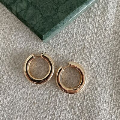 Medium Chubby Hoops Earrings