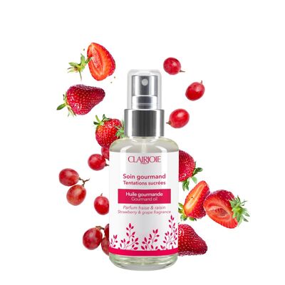 Aceite facial y corporal gourmet con fragancia de uva y fresa 100ml