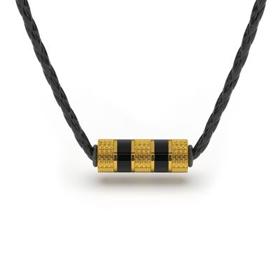 Leather Necklace "Solid" - Gold - N021