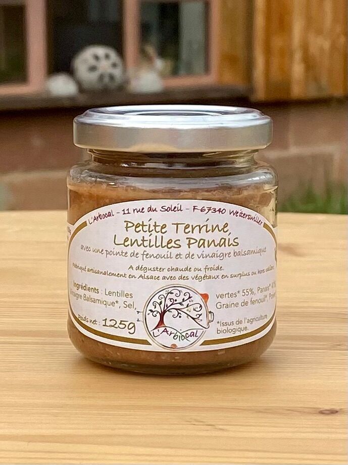 Kleine Linsen-Pastinaken-Terrine - Bio - mit einem Hauch Fenchel und Balsamico-Essig