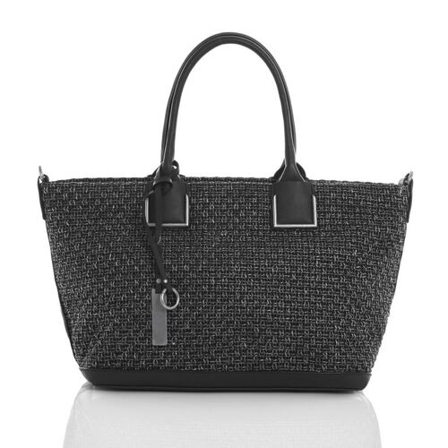 Bolso Shopper de textura negro