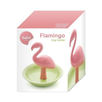 Porte-bague, Flamingo, porcelaine 2