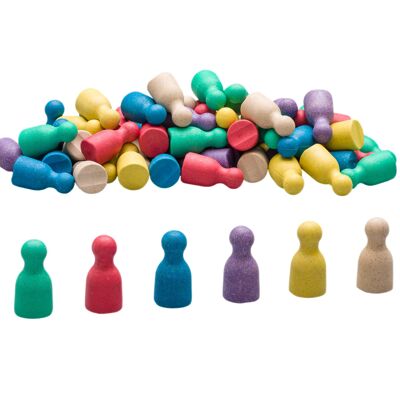 Ensemble de 60 figurines en 6 couleurs