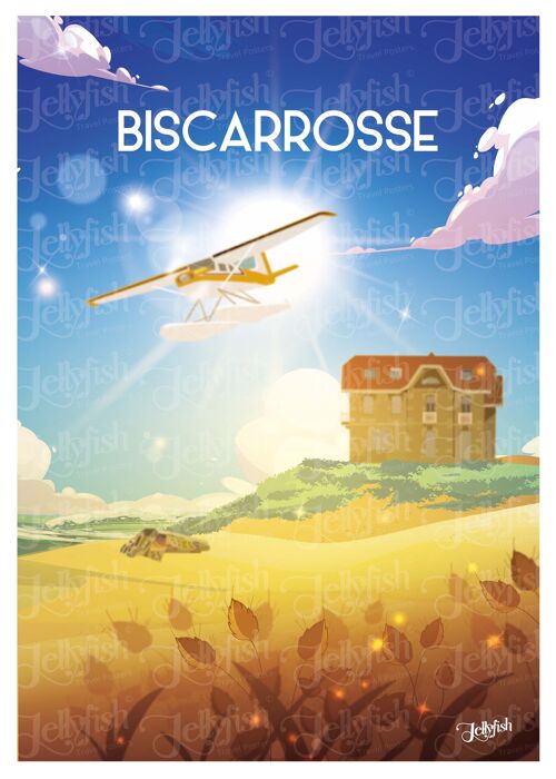 AFFICHE BISCARROSSE 40x30