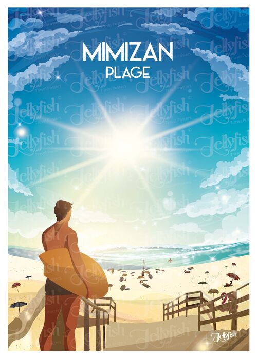 AFFICHE MIMIZAN PLAGE 40x30