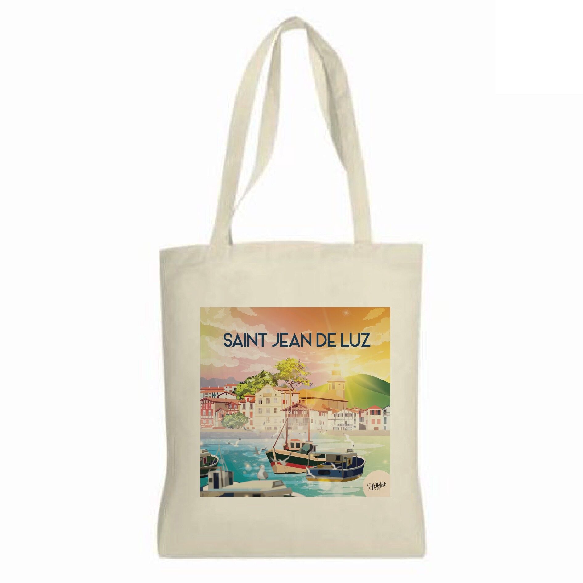 Bolso tote de algodón orgánico color crudo con asa 280g - SAINT JEAN DE LUZ