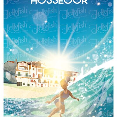 Manifesto della città di HOSSEGOR 40x30 cm