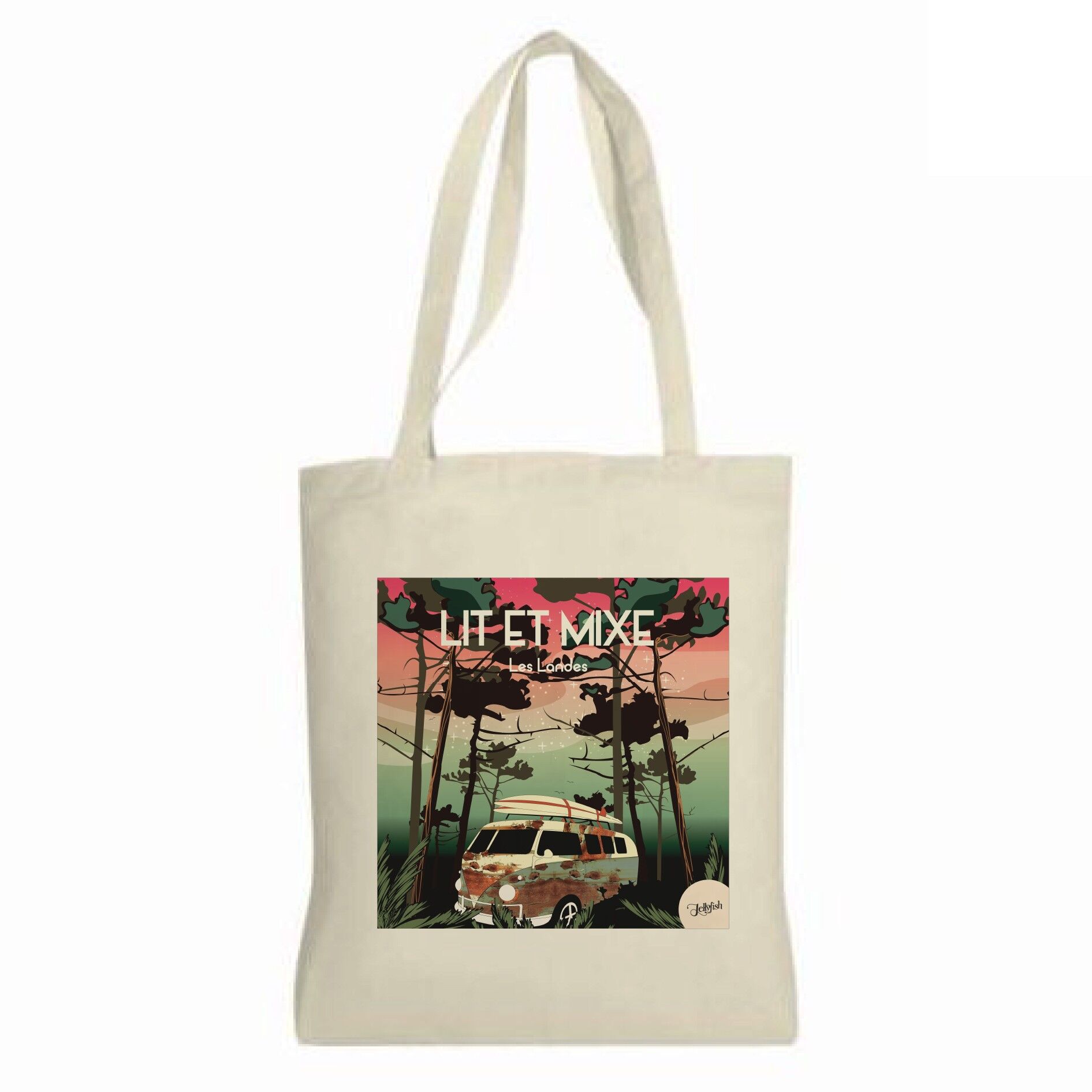 Tote bag en coton bio écru avec anse 280g - LIT & MIXE