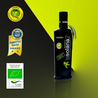 Ökologisches Öl Picual EVOO lasolana2 Flasche 500ml