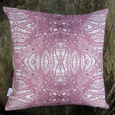 Throw pillow cover, linen, Birchwood pink