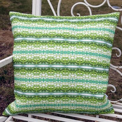 Throw pillow cover, linen, Pelargonium stem green