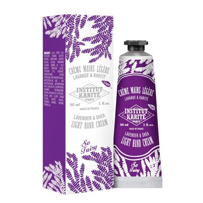 Crema de Manos Light Karité 30 ml Lavanda - Con estuche