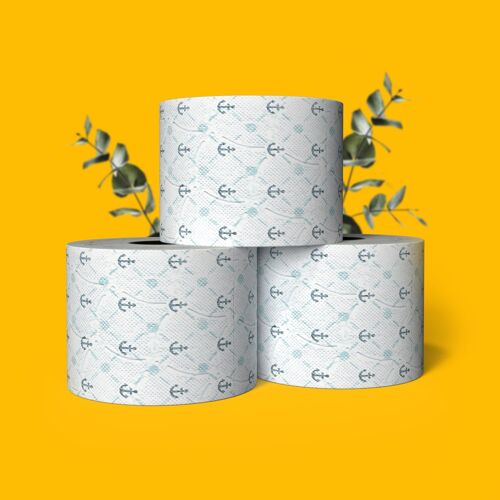 SNYCE Design-Toilettenpapier Happy Sailor - 3lagig mit 300 Blatt je Rolle - 100% nachhaltig