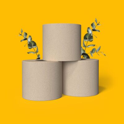 SNYCE Toilettenpapier PURE - 70% geringerer CO2 Fußabdruck - 100% Recycling aus Karton - 3lagig