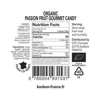 Saint-Ange saveur BIO Fruits de la Passion- boite de 50g 6