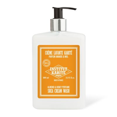 Crema limpiadora de karité 500 ml de almendras y miel