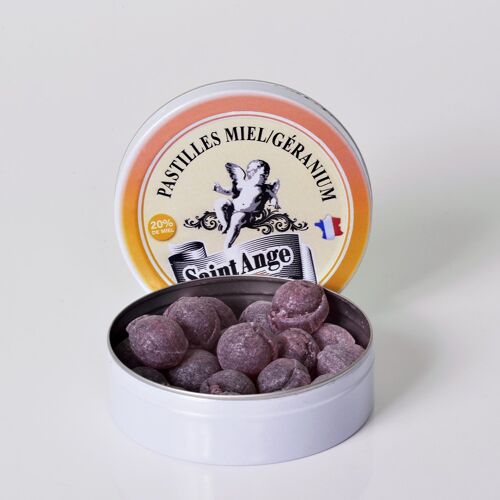 Saint-Ange saveur Miel Géranium- boite de 50g