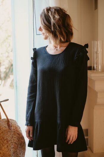 ROBE CONSTANCE Noir - La parfaite petite robe noir d’allaitement 1