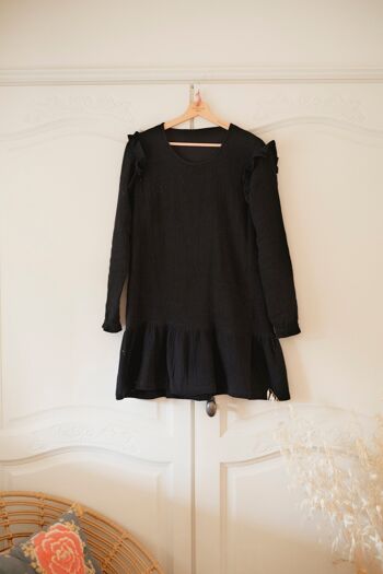 ROBE CONSTANCE Noir - La parfaite petite robe noir d’allaitement 3