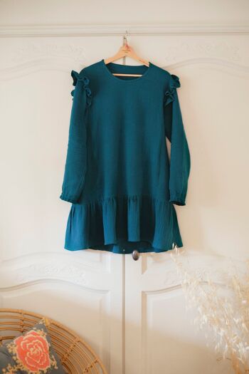 ROBE CONSTANCE Bleu Canard - La parfaite robe d’allaitement 3