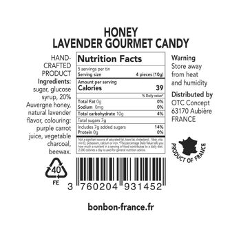 Saint-Ange saveur Miel Lavande - boite de 50g 6