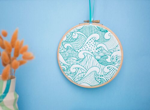Stormy Seas Embroidery Kit, Craft Kit DIY for beginners