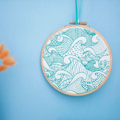 Stormy Seas Embroidery Kit, Craft Kit DIY for beginners