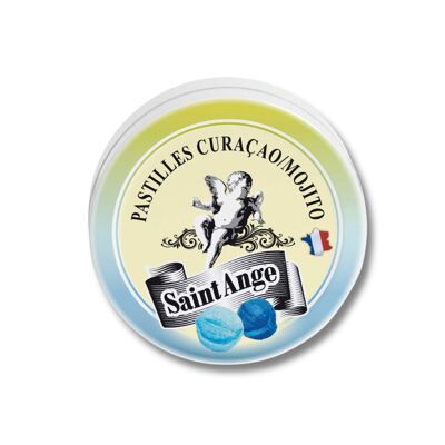 Saint Ange | Bonbons Artisanaux | Saveur Cocktail Curaçao Mojito | Boîte 50 g