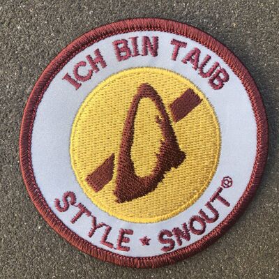 Sticker - Patch it! - ICH BIN TAUB, 6cm