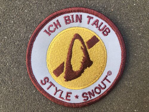 Sticker - Patch it! - ICH BIN TAUB, 8cm