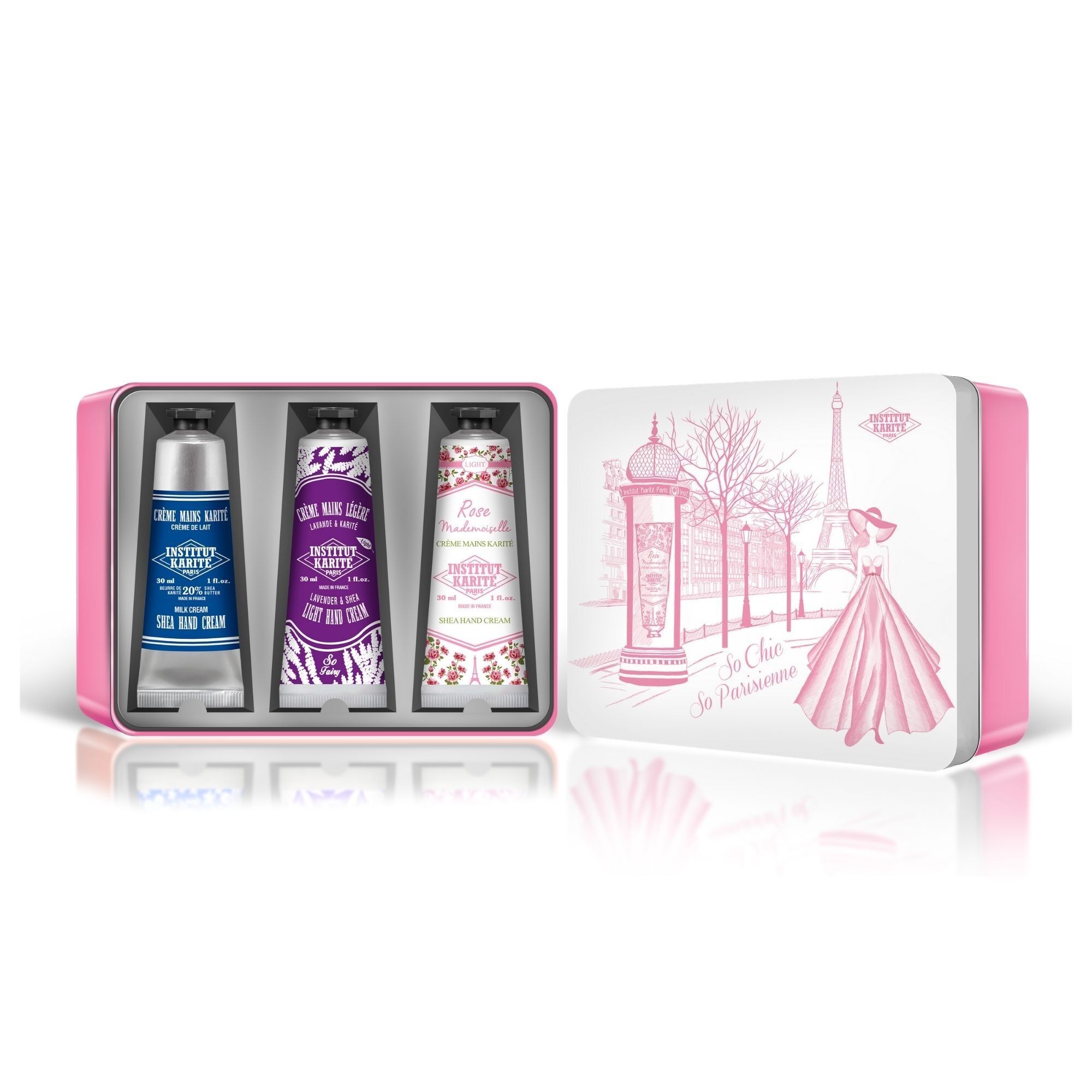 Scatola trio crema mani Rose Mademoiselle Shea