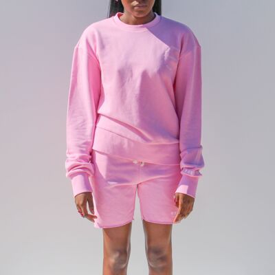 BASLIQ MEMBERS CLUB LOGO SHORTS BLUSH