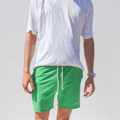 BASLIQ MEMBERS CLUB LOGO SHORTS GREEN