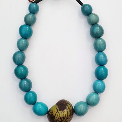 Lara Necklace - Light Blue and Green