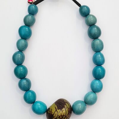 Lara Necklace - Light Blue and Green