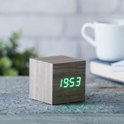 Cube Click Clock - Ash