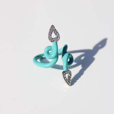 Basliq Spiral Ring Duo - Sea BLUE