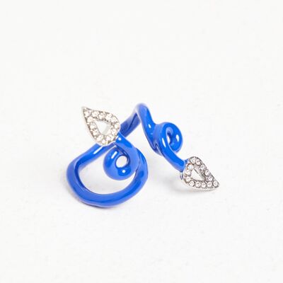 Basliq Spiral Ring Duo - Royal Blue