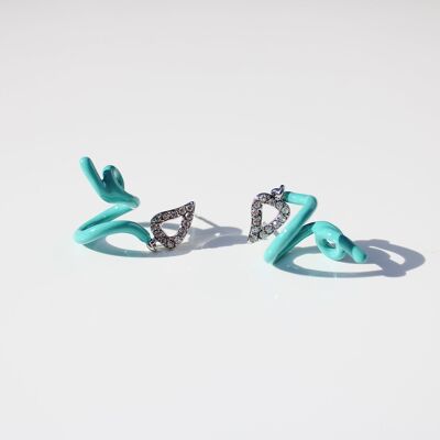 Basliq Spiral Earrings - BLUE