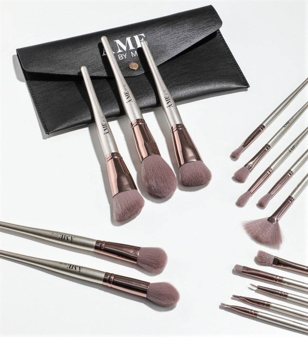 Buy wholesale 15 Piece Champagne Professional Vegan Makeup Brush