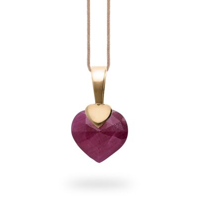 Precious heart pendant with ruby