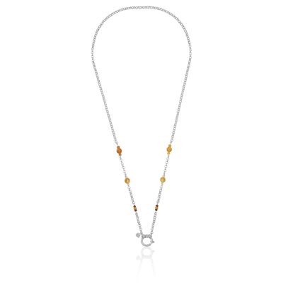 Gemstone necklace 'Sun' sterling silver with citrine