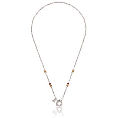 Gemstone Chain Necklace 'Sun' Sterling Silver with Citrine
