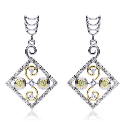 Boucles d'oreilles 'Relax' en argent sterling avec aigue-marine