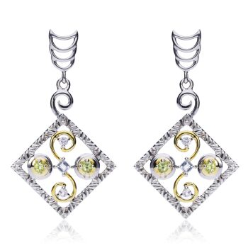 Boucles d'oreilles 'Relax' en argent sterling avec aigue-marine 1