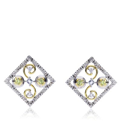 Clous d'oreilles 'Relaxation' en argent sterling avec aigue-marine