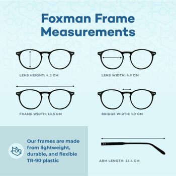 Foxmans Blue Light Blocking Computer Glasses - The Lennon Heavy Duty Lens (red frame) Hommes et femmes Cadres élégants 6