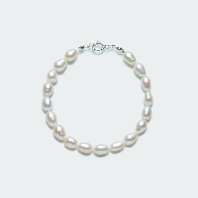 Rêve full large pearl bracelet silver