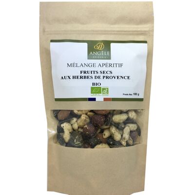 Organic aperitif mix of dried fruits with Provençal herbs