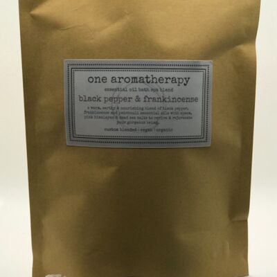 Black Pepper & Frankincense Bath Spa Salts | One Aromatherapy Co. - 250g